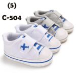 Baby Shoes - Mix and Max - Colors: Grey and White - Sizes: 3 M to 6 M 11 cm, 6 M to 9 M 12 cm, 9 to 12 M 13 cm - Image 2