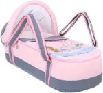 Portable Baby Carrycot Lightweight travel Bed Carrycot newborn ( Bear on Train Pink color ) - Sizes: 0-12 M - Mix and Max