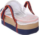 Portable Baby Carrycot Lightweight travel Bed Carrycot newborn ( Bear on Train Orange Blue color ) - Sizes: 0-12 M - Mix and Max - Image 3