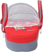 Portable Baby Carrycot Lightweight travel Bed Carrycot newborn ( Bear on Moon Red color ) - Sizes: 0-12 M - Mix and Max - Image 3