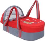 Portable Baby Carrycot Lightweight travel Bed Carrycot newborn ( Bear on Moon Red color ) - Sizes: 0-12 M - Mix and Max