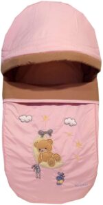 Portable Baby Carrycot Portable Bed Lightweight Carrycot ( Bear on Moon Pink color ) - Sizes: 0-12 M - Mix and Max - Image 10