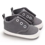 Baby Shoes 3 Sizes 1/2/3 (from Zero to 18 Months) #C499 - Mix and Max - Colors: Grey, Navy Blue, and Pink - Sizes: 3 M to 6 M 11 cm, 6 M to 9 M 12 cm, 9 to 12 M 13 cm