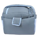 Mix and Max Baby Changing Diaper Large Shoulder bag with embroidery ( Bear on Train Light Blue ) - Image 6