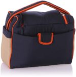 Mix and Max Baby Changing Diaper Large Shoulder bag with embroidery ( Bear on Train Navy Blue Orange ) - Image 5