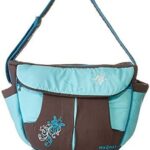 Mix and Max Baby Changing Diaper Large Shoulder bag with embroidery ( Fly Turqouise )