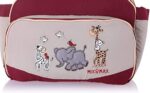 Mix and Max Baby Changing Diaper Large Shoulder bag with embroidery ( Jungle dark Red ) - Image 4