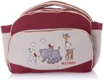 Mix and Max Baby Changing Diaper Large Shoulder bag with embroidery ( Jungle dark Red ) - Image 2