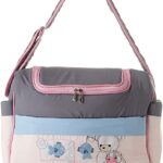 Mix and Max Baby Changing Diaper Large Shoulder bag with embroidery ( Fish Pink )