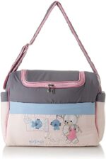 Mix and Max Baby Changing Diaper Large Shoulder bag with embroidery ( Fish Pink )