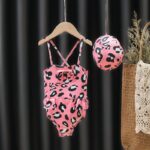 Girls Swimsuit and Swimming Cap Printed Circles Set of 2 pieces Two Piece Swimsuit (4 sizes From 6M to 4Y) # 32 - Mix and Max - Sizes: From XL 2-3 Y to L 12-18 M - Image 10