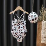 Girls Swimsuit and Swimming Cap Printed Circles Set of 2 pieces Two Piece Swimsuit (4 sizes From 6M to 4Y) # 32 - Mix and Max - Sizes: From XL 2-3 Y to L 12-18 M - Image 11