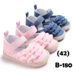 Baby Shoes - Mix and Max - Colors: Jeans and Pink - Sizes: 3 M to 6 M 11 cm, 6 M to 9 M 12 cm, 9 to 12 M 13 cm - Image 2