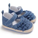 Baby Shoes - Mix and Max - Colors: Jeans and Pink - Sizes: 3 M to 6 M 11 cm, 6 M to 9 M 12 cm, 9 to 12 M 13 cm