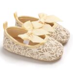 Baby Shoes - Mix and Max - Colors: Gold, Pink, and White - Sizes: 3 M to 6 M 11 cm, 6 M to 9 M 12 cm, 9 to 12 M 13 cm