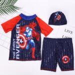 Boys 3 Pieces Swimsuit (4 sizes From 2Y to 12Y) # A - Mix and Max - Sizes: From L 2-4 Y to XXL 7-9 Y