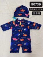 Baby One Piece Salobet Swimsuit (3 sizes From Zero to 18M) # A - Mix and Max - Sizes: 0-6 M, 12-18 M, 6-12 M - Image 2