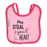 Multi-colors Printed Bib with diaper back Average size 27*19cm (2 Pieces) Girl g - Mix and Max - Colors: Fuchsia, Grey, and Light Blue - Sizes: 0-18 - Image 32