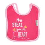 Multi-colors Printed Bib with diaper back Average size 27*19cm (2 Pieces) Girl g - Mix and Max - Colors: Fuchsia, Grey, and Light Blue - Sizes: 0-18 - Image 27