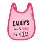 Multi-colors Printed Bib with diaper back Average size 27*19cm (2 Pieces) Girl g - Mix and Max - Colors: Fuchsia, Grey, and Light Blue - Sizes: 0-18 - Image 24