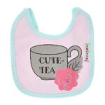 Multi-colors Printed Bib with diaper back Small size 16*19cm (2 Pieces) Girl g - Mix and Max - Colors: Fuchsia, Grey, and Light Blue - Sizes: 0-18 - Image 6