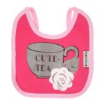 Multi-colors Printed Bib with diaper back Small size 16*19cm (2 Pieces) Girl g - Mix and Max - Colors: Fuchsia, Grey, and Light Blue - Sizes: 0-18 - Image 8
