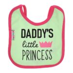 Multi-colors Printed Bib with diaper back Average size 27*19cm (2 Pieces) Girl g - Mix and Max - Colors: Fuchsia, Grey, and Light Blue - Sizes: 0-18 - Image 17