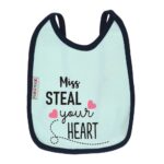Multi-colors Printed Bib with diaper back Average size 27*19cm (2 Pieces) Girl g - Mix and Max - Colors: Fuchsia, Grey, and Light Blue - Sizes: 0-18 - Image 9