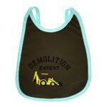 Multi-colors Printed Bib with diaper back size 27*19cm (2 Pieces) Boys b - Mix and Max - Colors: Fuchsia, Grey, and Light Blue - Sizes: 0-18 - Image 32