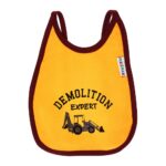 Multi-colors Printed Bib with diaper back size 27*19cm (2 Pieces) Boys b - Mix and Max - Colors: Fuchsia, Grey, and Light Blue - Sizes: 0-18 - Image 31