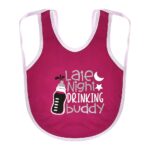 Multi-colors Printed Bib with diaper back size 38*29cm (2 Pieces) Girl g - Mix and Max - Colors: Fuchsia, Grey, and Light Blue - Sizes: 0-18 - Image 13