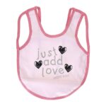 Multi-colors Printed Bib with diaper back size 38*29cm (2 Pieces) Girl g - Mix and Max - Colors: Fuchsia, Grey, and Light Blue - Sizes: 0-18 - Image 9