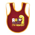 Multi-colors Printed Bib with diaper back size 38*29cm (2 Pieces) Boys b - Mix and Max - Colors: Fuchsia, Grey, and Light Blue - Sizes: 0-18