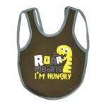 ⁦Multi-colors Printed Bib with diaper back size 38*29cm (2 Pieces) Boys b - Mix and Max - Colors: Fuchsia, Grey, and Light Blue - Sizes: 0-18⁩ - الصورة ⁦3⁩