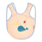 ⁦Multi-color Bib with embroidery diaper back size 38*29cm (2 Pieces) - Mix and Max - Colors: Fuchsia, Grey, and Light Blue - Sizes: 0-18⁩ - الصورة ⁦22⁩