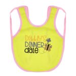 Multi-colors Printed Bib with diaper back size 38*29cm (2 Pieces) Girl g - Mix and Max - Colors: Fuchsia, Grey, and Light Blue - Sizes: 0-18 - Image 18