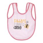 Multi-colors Printed Bib with diaper back size 38*29cm (2 Pieces) Girl g - Mix and Max - Colors: Fuchsia, Grey, and Light Blue - Sizes: 0-18 - Image 19