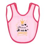 Multi-colors Printed Bib with diaper back size 38*29cm (2 Pieces) Girl g - Mix and Max - Colors: Fuchsia, Grey, and Light Blue - Sizes: 0-18 - Image 31