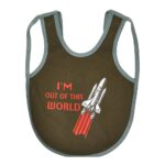 ⁦Multi-colors Printed Bib with diaper back size 38*29cm (2 Pieces) Boys b - Mix and Max - Colors: Fuchsia, Grey, and Light Blue - Sizes: 0-18⁩ - الصورة ⁦8⁩