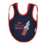 ⁦Multi-colors Printed Bib with diaper back size 38*29cm (2 Pieces) Boys b - Mix and Max - Colors: Fuchsia, Grey, and Light Blue - Sizes: 0-18⁩ - الصورة ⁦10⁩