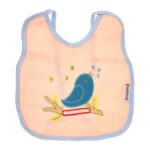 ⁦Multi-color Bib with embroidery diaper back size 38*29cm (2 Pieces) - Mix and Max - Colors: Fuchsia, Grey, and Light Blue - Sizes: 0-18⁩ - الصورة ⁦18⁩