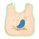 ⁦Multi-color Bib with embroidery diaper back size 38*29cm (2 Pieces) - Mix and Max - Colors: Fuchsia, Grey, and Light Blue - Sizes: 0-18⁩ - الصورة ⁦17⁩
