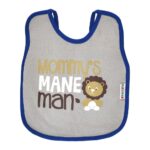 ⁦Multi-colors Printed Bib with diaper back size 38*29cm (2 Pieces) Boys b - Mix and Max - Colors: Fuchsia, Grey, and Light Blue - Sizes: 0-18⁩ - الصورة ⁦21⁩