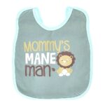 ⁦Multi-colors Printed Bib with diaper back size 38*29cm (2 Pieces) Boys b - Mix and Max - Colors: Fuchsia, Grey, and Light Blue - Sizes: 0-18⁩ - الصورة ⁦18⁩