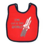 ⁦Multi-colors Printed Bib with diaper back size 38*29cm (2 Pieces) Boys b - Mix and Max - Colors: Fuchsia, Grey, and Light Blue - Sizes: 0-18⁩ - الصورة ⁦28⁩