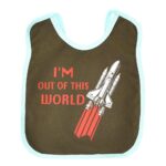 ⁦Multi-colors Printed Bib with diaper back size 38*29cm (2 Pieces) Boys b - Mix and Max - Colors: Fuchsia, Grey, and Light Blue - Sizes: 0-18⁩ - الصورة ⁦29⁩