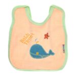 ⁦Multi-color Bib with embroidery diaper back size 38*29cm (2 Pieces) - Mix and Max - Colors: Fuchsia, Grey, and Light Blue - Sizes: 0-18⁩ - الصورة ⁦12⁩