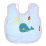 ⁦Multi-color Bib with embroidery diaper back size 38*29cm (2 Pieces) - Mix and Max - Colors: Fuchsia, Grey, and Light Blue - Sizes: 0-18⁩ - الصورة ⁦11⁩