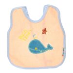 ⁦Multi-color Bib with embroidery diaper back size 38*29cm (2 Pieces) - Mix and Max - Colors: Fuchsia, Grey, and Light Blue - Sizes: 0-18⁩ - الصورة ⁦7⁩