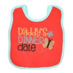 Multi-colors Printed Bib with diaper back size 38*29cm (2 Pieces) Girl g - Mix and Max - Colors: Fuchsia, Grey, and Light Blue - Sizes: 0-18 - Image 56